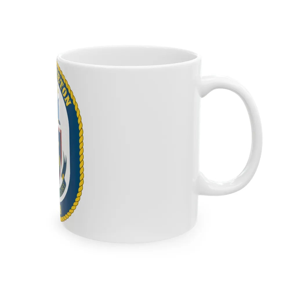 USS Princeton CG 59 Crest (U.S. Navy) White Coffee Mug-Go Mug Yourself