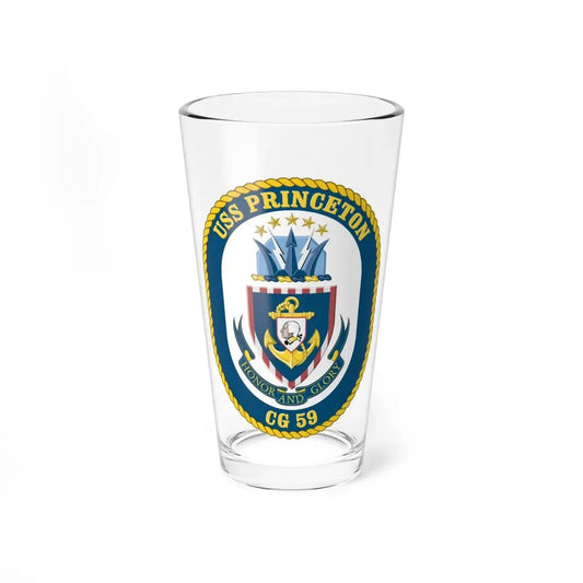 USS Princeton CG 59 Crest (U.S. Navy) Pint Glass 16oz 16oz - Go Mug Yourself