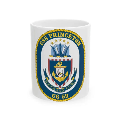 USS Princeton CG 59 Crest (U.S. Navy) White Coffee Mug 11oz - Go Mug Yourself