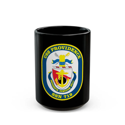 USS Providence SSN 719 (U.S. Navy) Black Coffee Mug-15oz-Go Mug Yourself