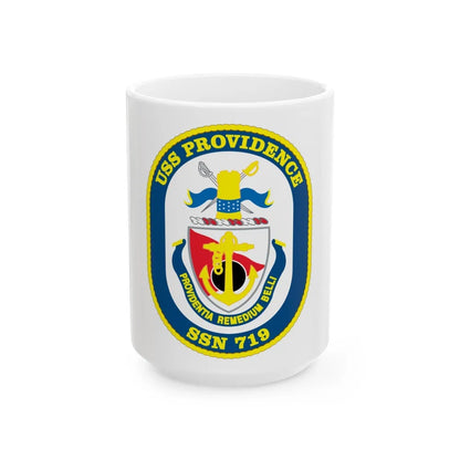 USS Providence SSN 719 (U.S. Navy) White Coffee Mug-15oz-Go Mug Yourself