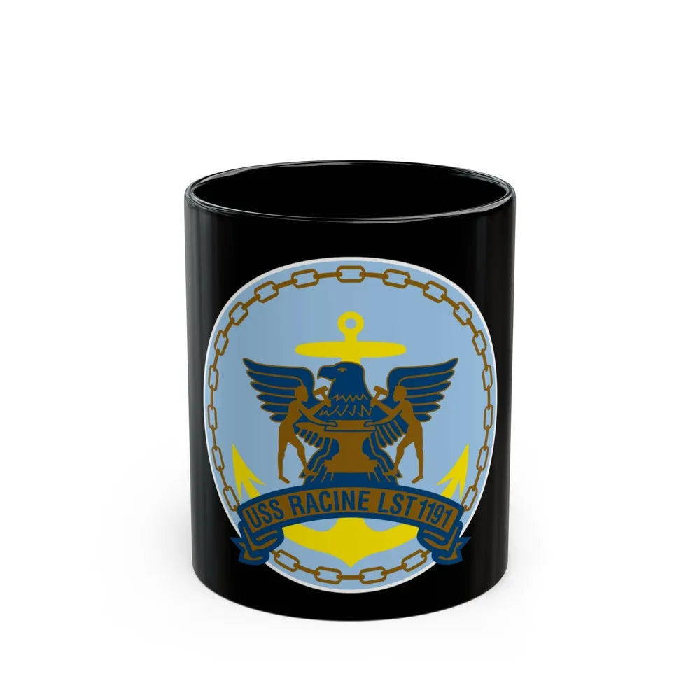 USS Racine LPT 1191 (U.S. Navy) Black Coffee Mug-11oz-Go Mug Yourself