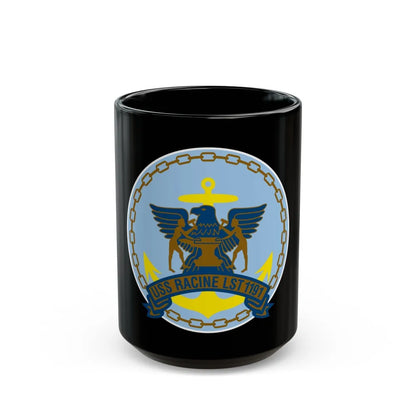 USS Racine LPT 1191 (U.S. Navy) Black Coffee Mug-15oz-Go Mug Yourself