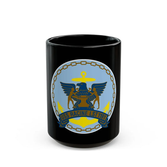 USS Racine LPT 1191 (U.S. Navy) Black Coffee Mug-15oz-Go Mug Yourself