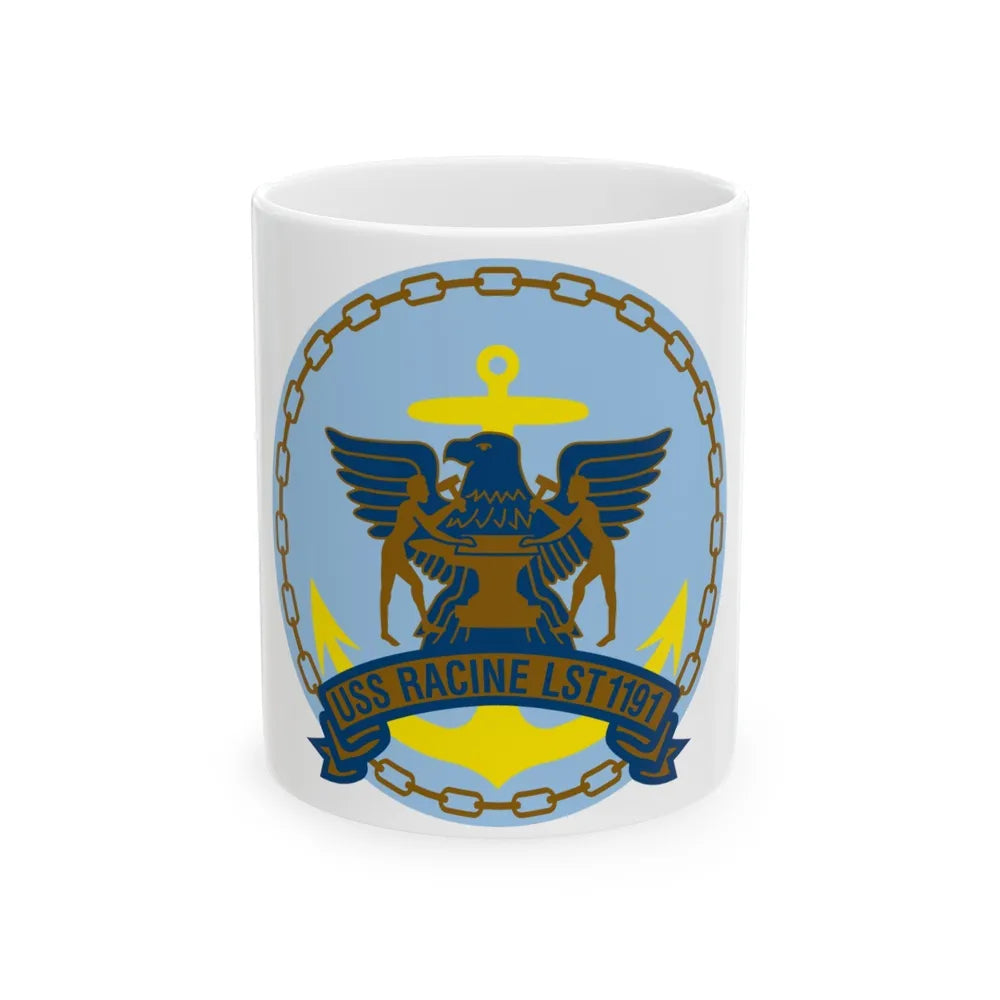 USS Racine LPT 1191 (U.S. Navy) White Coffee Mug-11oz-Go Mug Yourself