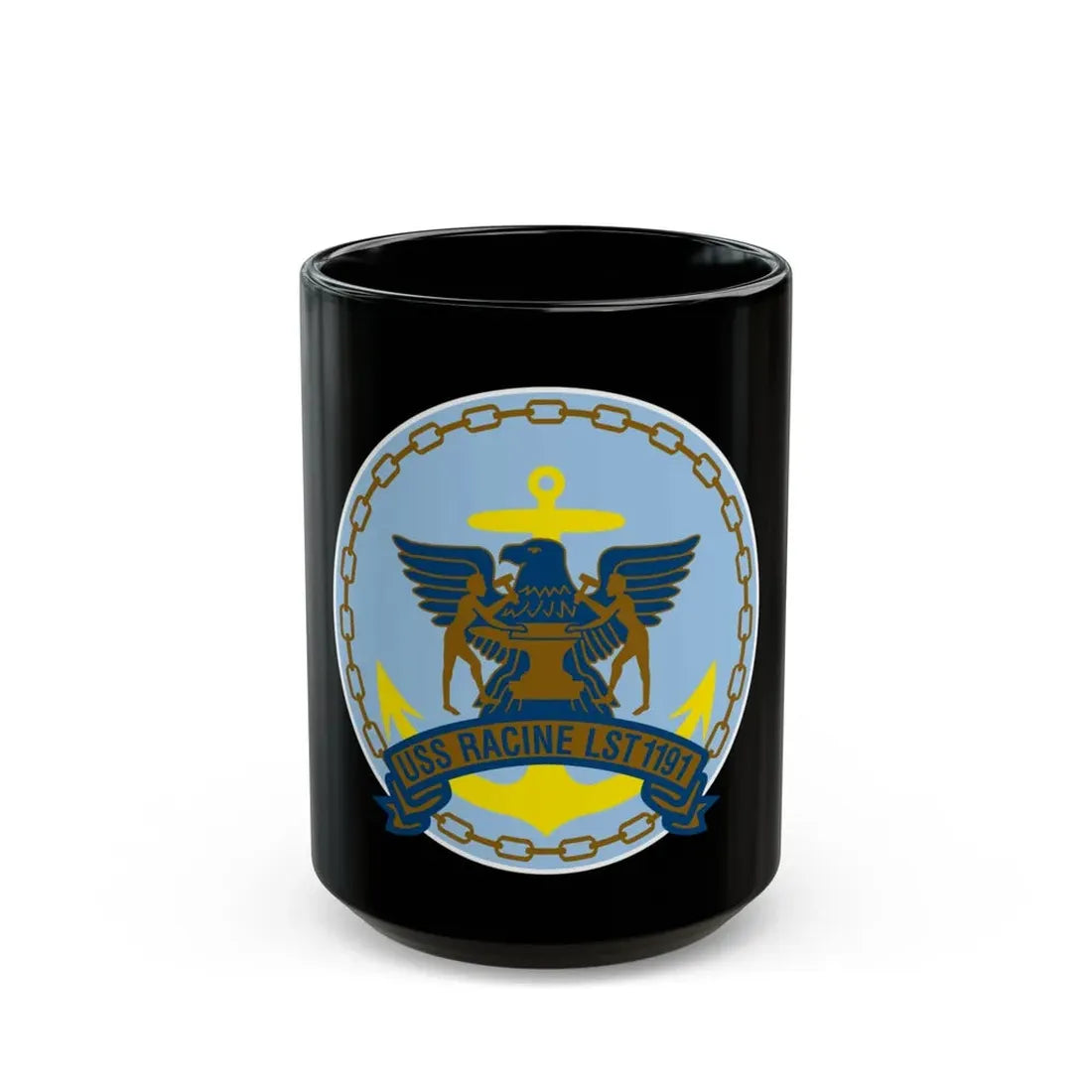 USS Racine LPT 1191 (U.S. Navy) Black Coffee Mug 15oz - Go Mug Yourself