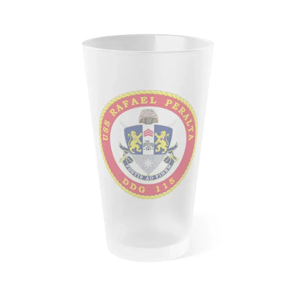 USS Rafael Peralta DDG 115 (U.S. Navy) Frosted Pint Glass 16oz Default Title - Go Mug Yourself