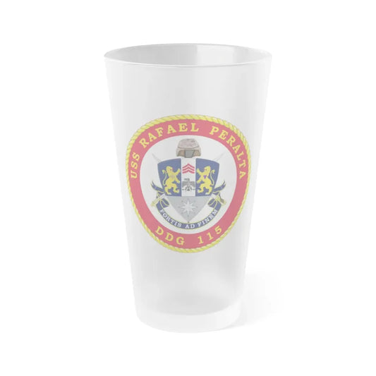 USS Rafael Peralta DDG 115 (U.S. Navy) Frosted Pint Glass 16oz Default Title - Go Mug Yourself