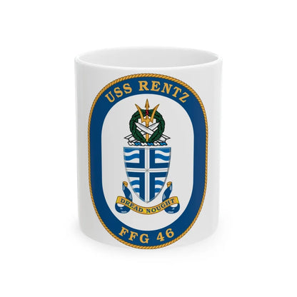 USS Rentz FFG 46 (U.S. Navy) White Coffee Mug-11oz-Go Mug Yourself