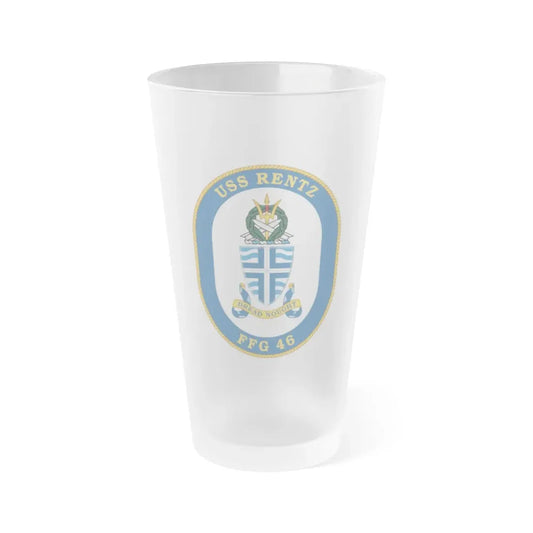 USS Rentz FFG 46 (U.S. Navy) Frosted Pint Glass 16oz Default Title - Go Mug Yourself