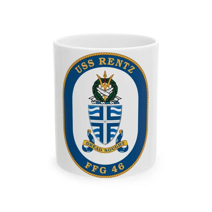 USS Rentz FFG 46 (U.S. Navy) White Coffee Mug 11oz - Go Mug Yourself