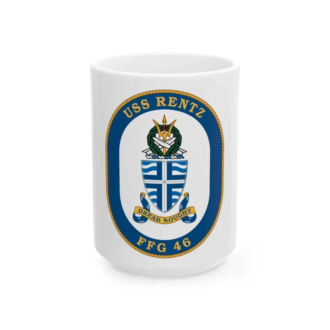 USS Rentz FFG 46 (U.S. Navy) White Coffee Mug 15oz - Go Mug Yourself