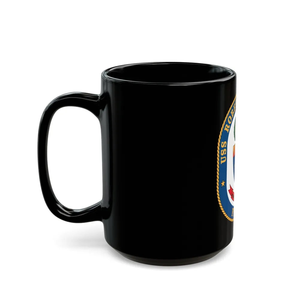 USS Robert G Bradley FF 49 (U.S. Navy) Black Coffee Mug-Go Mug Yourself