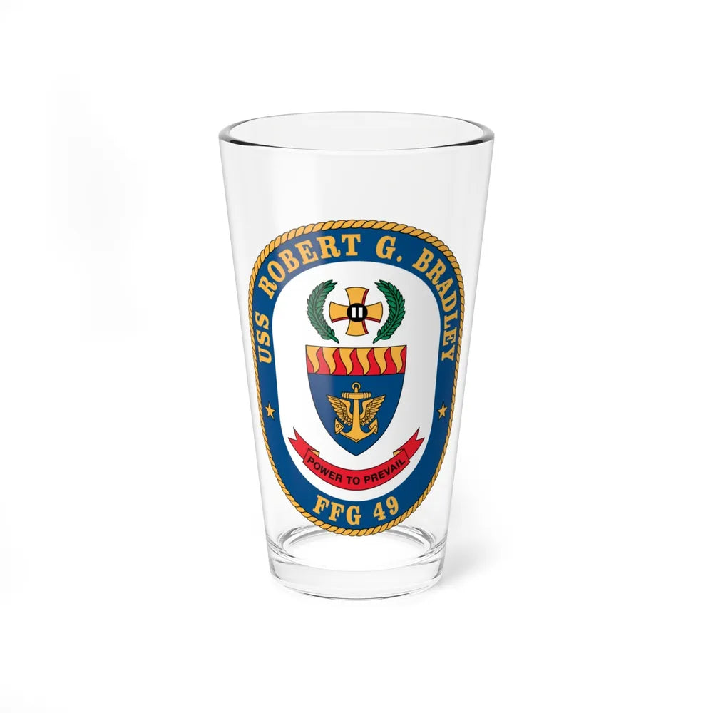 USS Robert G Bradley FF 49 (U.S. Navy) Pint Glass 16oz-16oz-Go Mug Yourself