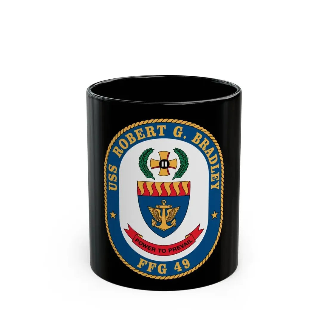USS Robert G Bradley FF 49 (U.S. Navy) Black Coffee Mug 11oz - Go Mug Yourself