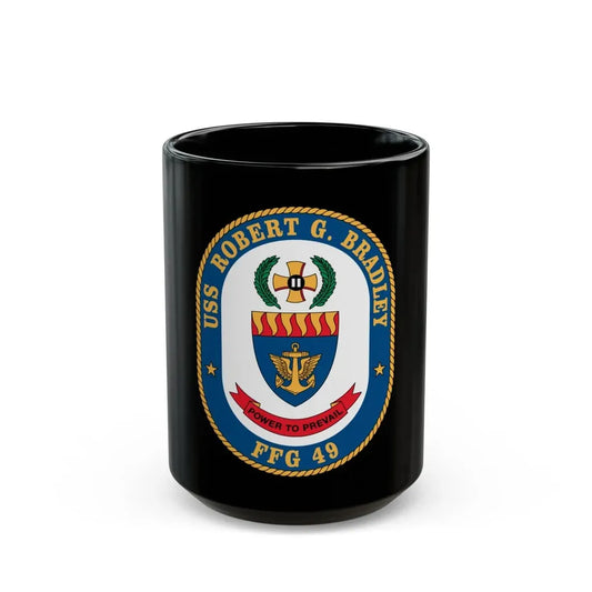 USS Robert G Bradley FF 49 (U.S. Navy) Black Coffee Mug 15oz - Go Mug Yourself