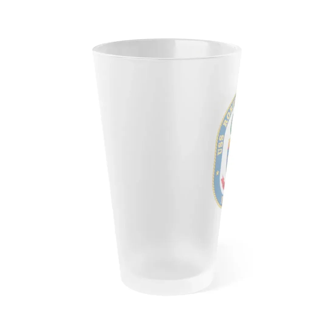 USS Robert G Bradley FF 49 (U.S. Navy) Frosted Pint Glass 16oz - Go Mug Yourself