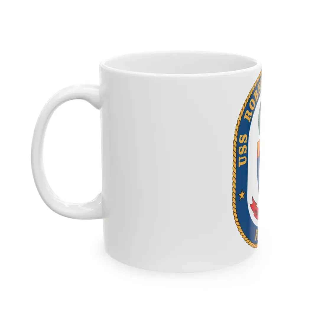 USS Robert G Bradley FF 49 (U.S. Navy) White Coffee Mug - Go Mug Yourself