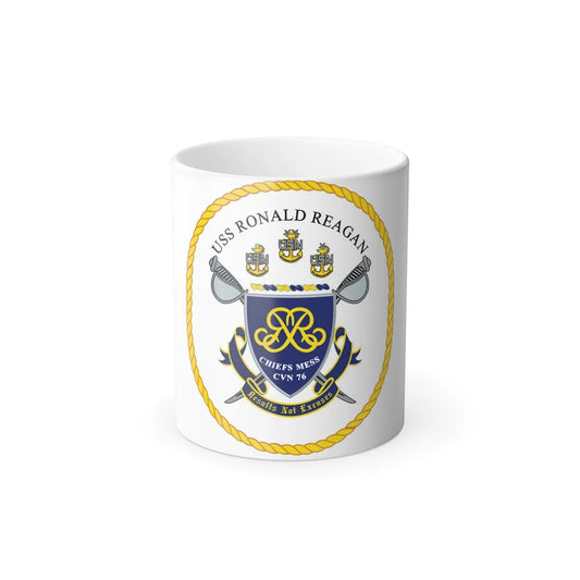 USS Ronald Reagan CVN 76 Chief (U.S. Navy) Color Changing Mug 11oz-11oz-Go Mug Yourself