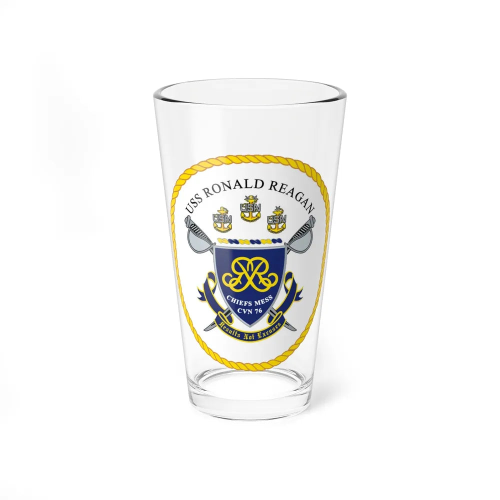 USS Ronald Reagan CVN 76 Chief (U.S. Navy) Pint Glass 16oz-16oz-Go Mug Yourself