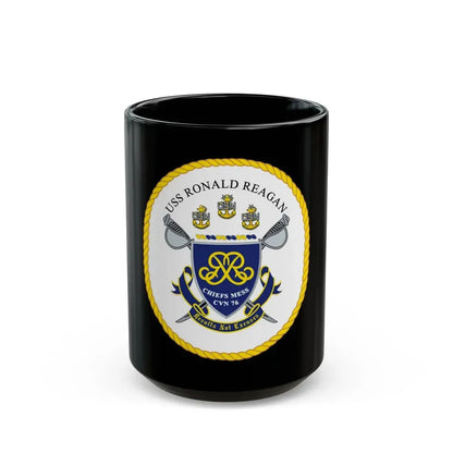 USS Ronald Reagan CVN 76 Chief (U.S. Navy) Black Coffee Mug 15oz - Go Mug Yourself