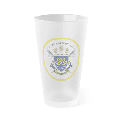 USS Ronald Reagan CVN 76 Chief (U.S. Navy) Frosted Pint Glass 16oz Default Title - Go Mug Yourself