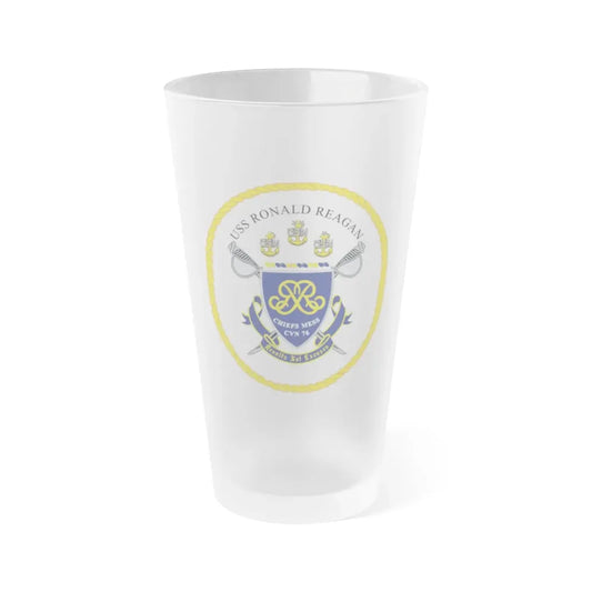 USS Ronald Reagan CVN 76 Chief (U.S. Navy) Frosted Pint Glass 16oz Default Title - Go Mug Yourself