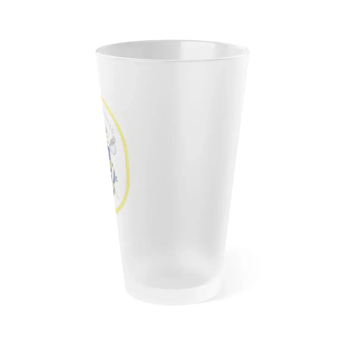 USS Ronald Reagan CVN 76 Chief (U.S. Navy) Frosted Pint Glass 16oz - Go Mug Yourself