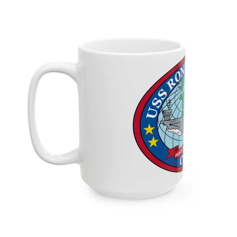 USS Ronald Reagan CVN 76 (U.S. Navy) White Coffee Mug-Go Mug Yourself