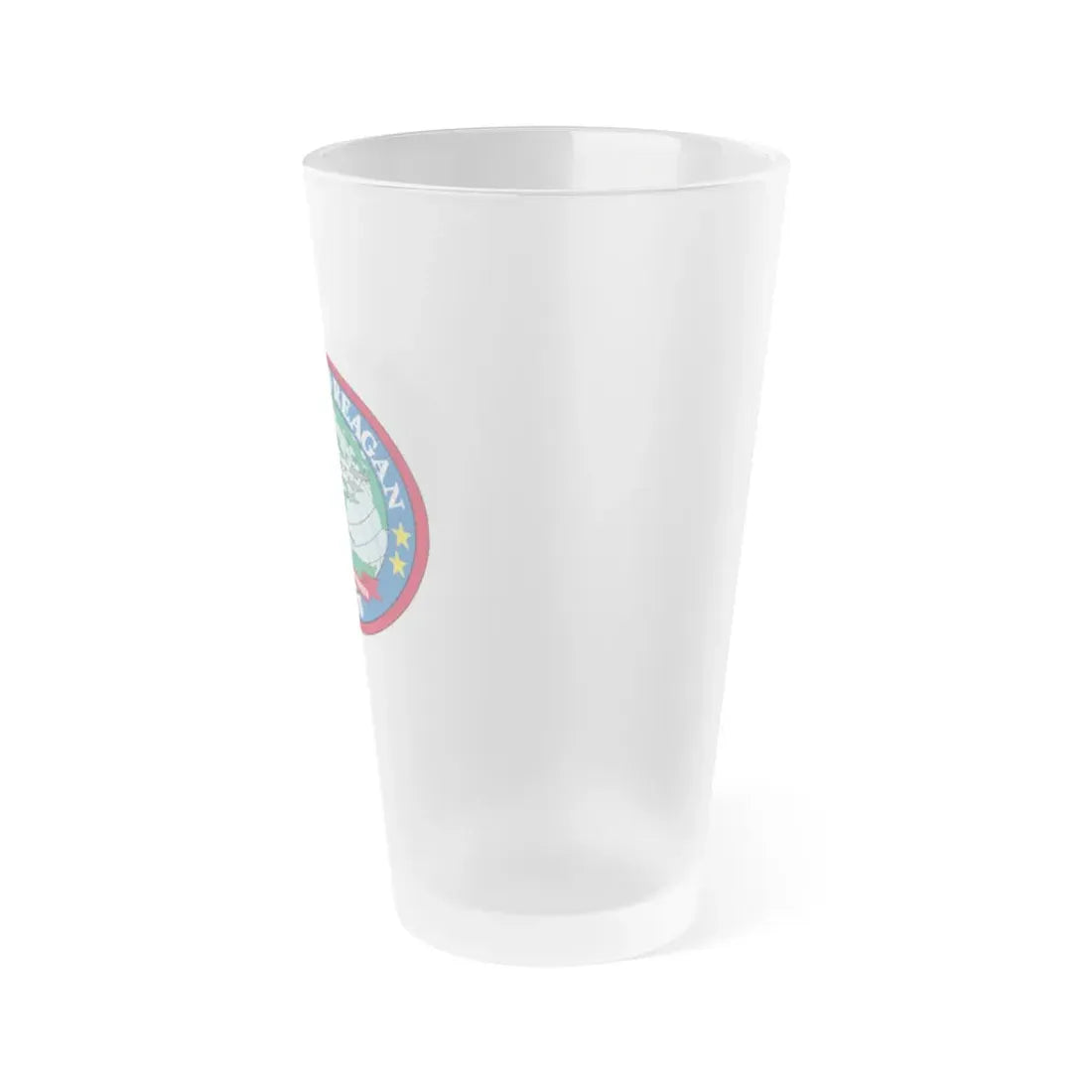 USS Ronald Reagan CVN 76 (U.S. Navy) Frosted Pint Glass 16oz - Go Mug Yourself