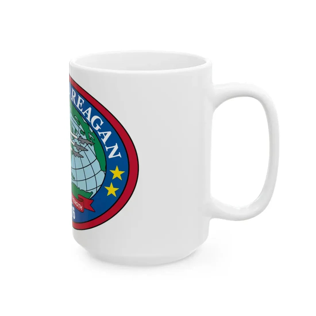 USS Ronald Reagan CVN 76 (U.S. Navy) White Coffee Mug - Go Mug Yourself