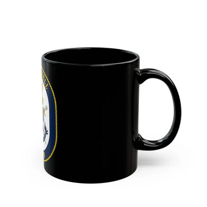 USS Russell DDG 59 Crest (U.S. Navy) Black Coffee Mug-Go Mug Yourself