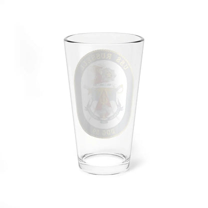 USS Russell DDG 59 Crest (U.S. Navy) Pint Glass 16oz-Go Mug Yourself