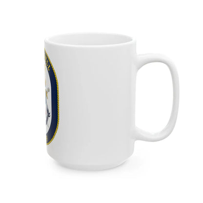 USS Russell DDG 59 Crest (U.S. Navy) White Coffee Mug-Go Mug Yourself