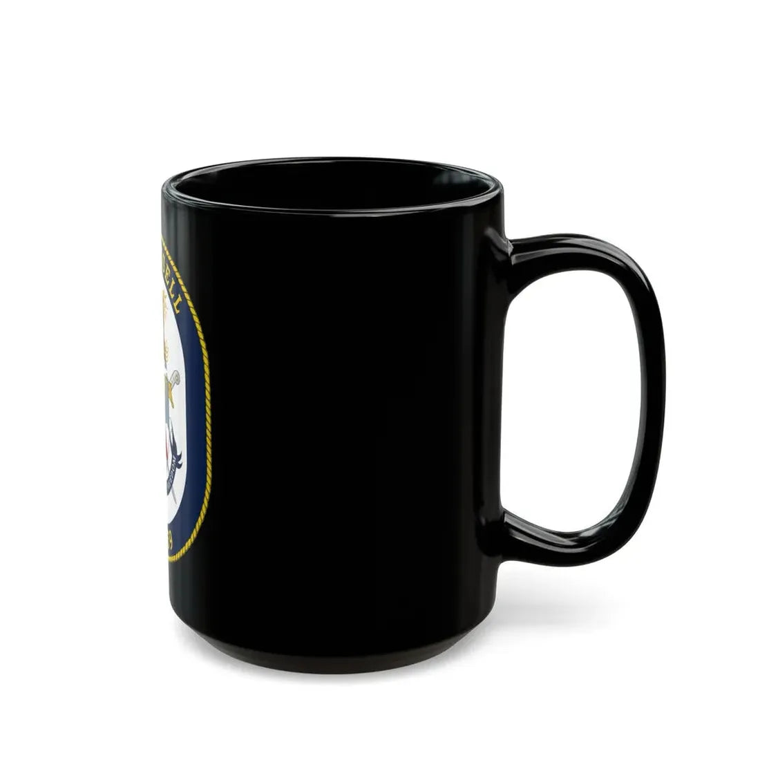 USS Russell DDG 59 Crest (U.S. Navy) Black Coffee Mug - Go Mug Yourself
