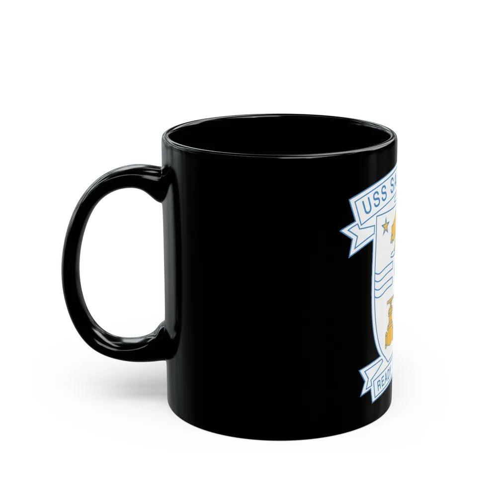 USS Sacramento Ready For Service (U.S. Navy) Black Coffee Mug-Go Mug Yourself