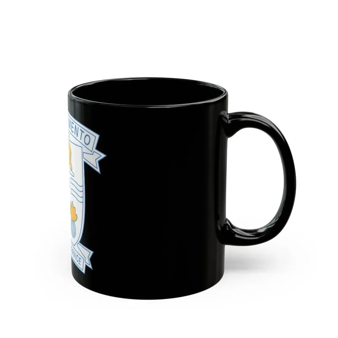 USS Sacramento Ready For Service (U.S. Navy) Black Coffee Mug - Go Mug Yourself
