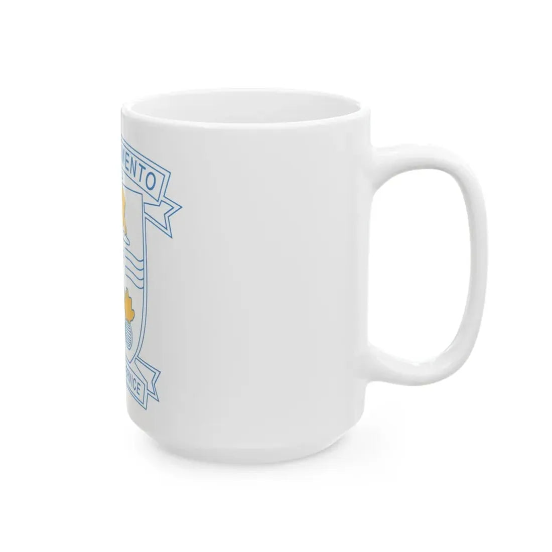 USS Sacramento Ready For Service (U.S. Navy) White Coffee Mug - Go Mug Yourself