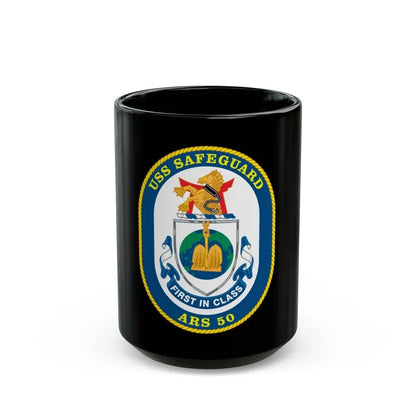 USS Safeguard ARS 50 (U.S. Navy) Black Coffee Mug 15oz - Go Mug Yourself