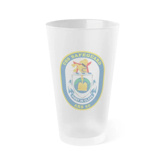USS Safeguard ARS 50 (U.S. Navy) Frosted Pint Glass 16oz Default Title - Go Mug Yourself