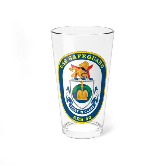 USS Safeguard ARS 50 (U.S. Navy) Pint Glass 16oz 16oz - Go Mug Yourself
