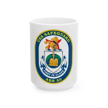 USS Safeguard ARS 50 (U.S. Navy) White Coffee Mug 15oz - Go Mug Yourself