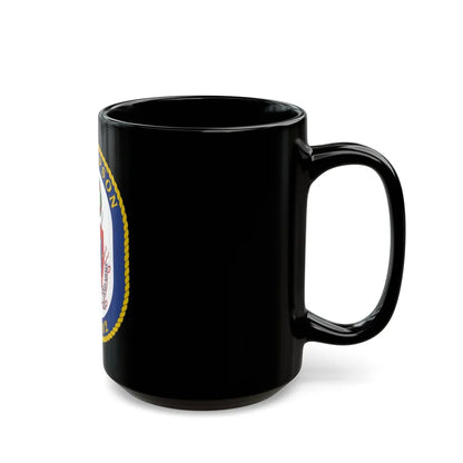 USS Sampson DDG 102 Crest (U.S. Navy) Black Coffee Mug-Go Mug Yourself