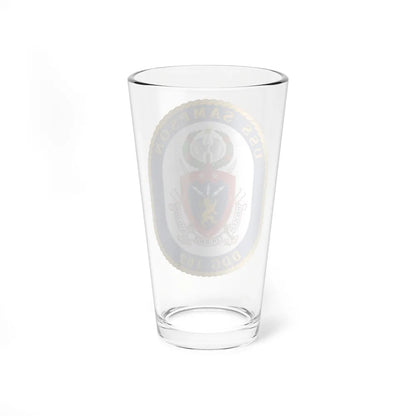 USS Sampson DDG 102 Crest (U.S. Navy) Pint Glass 16oz-Go Mug Yourself