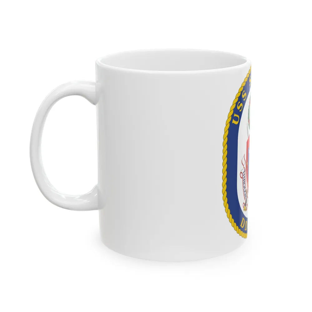 USS Sampson DDG 102 Crest (U.S. Navy) White Coffee Mug-Go Mug Yourself