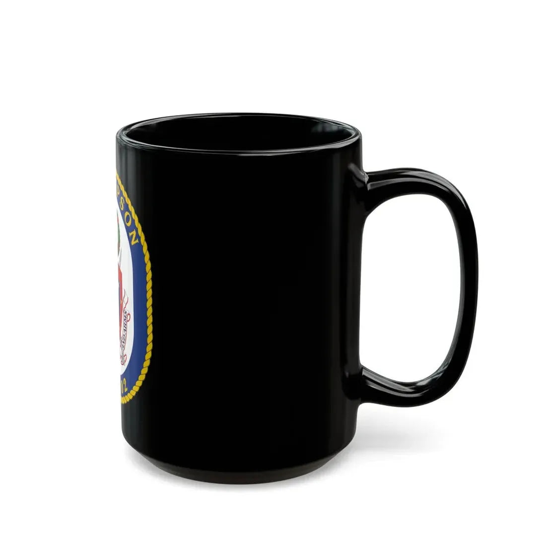 USS Sampson DDG 102 Crest (U.S. Navy) Black Coffee Mug - Go Mug Yourself