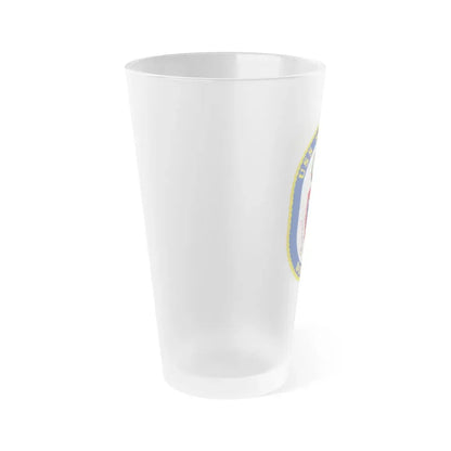 USS Sampson DDG 102 Crest (U.S. Navy) Frosted Pint Glass 16oz - Go Mug Yourself