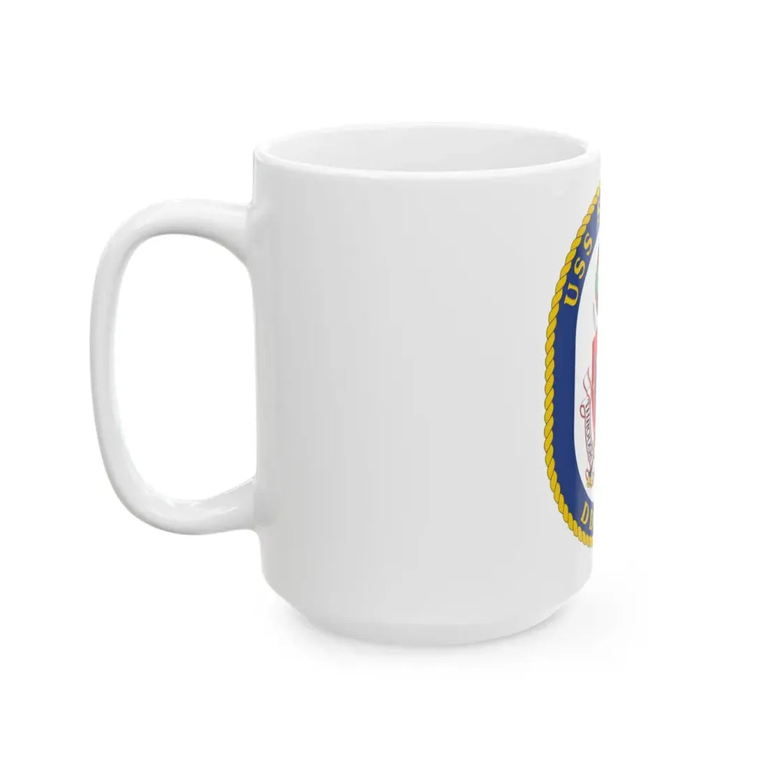 USS Sampson DDG 102 Crest (U.S. Navy) White Coffee Mug - Go Mug Yourself