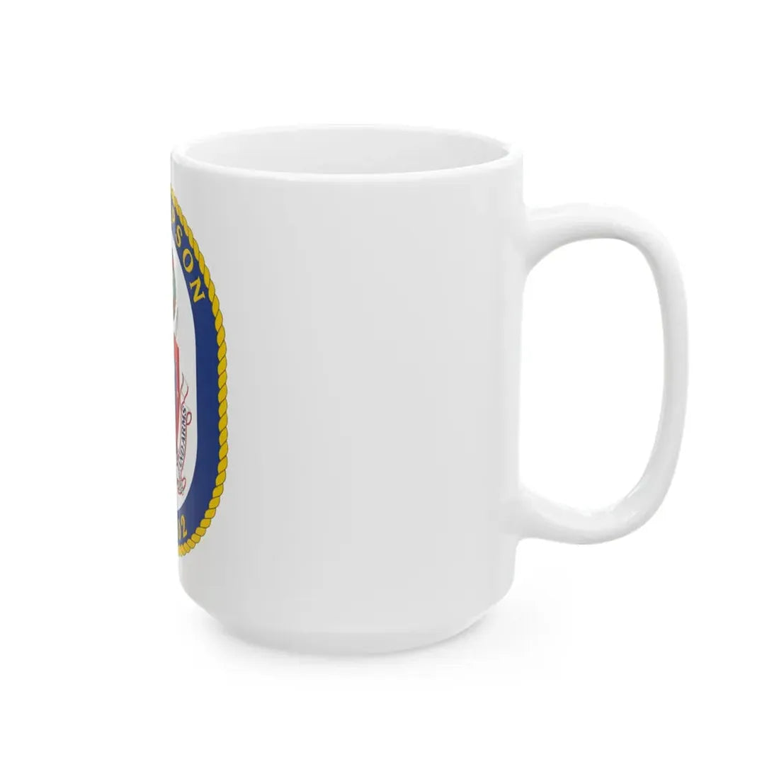 USS Sampson DDG 102 Crest (U.S. Navy) White Coffee Mug - Go Mug Yourself