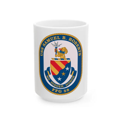 USS Samuel B Roberts (U.S. Navy) White Coffee Mug-15oz-Go Mug Yourself